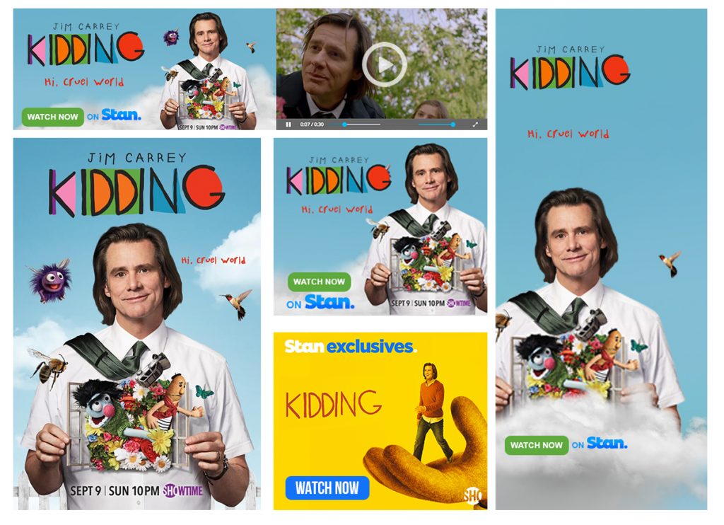 Jim Carrey Kidding promotional collage